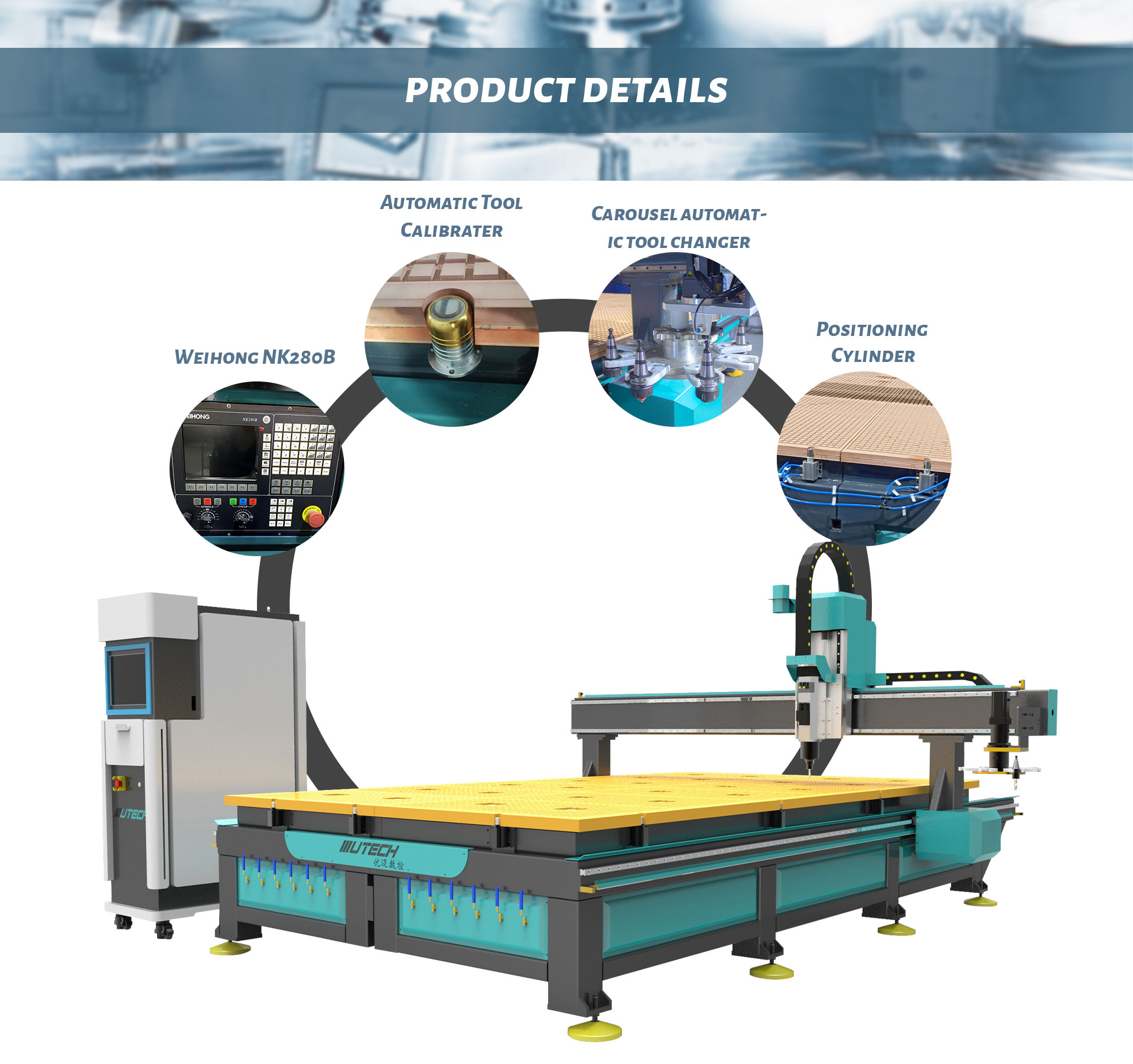 Detalles de la máquina CNC