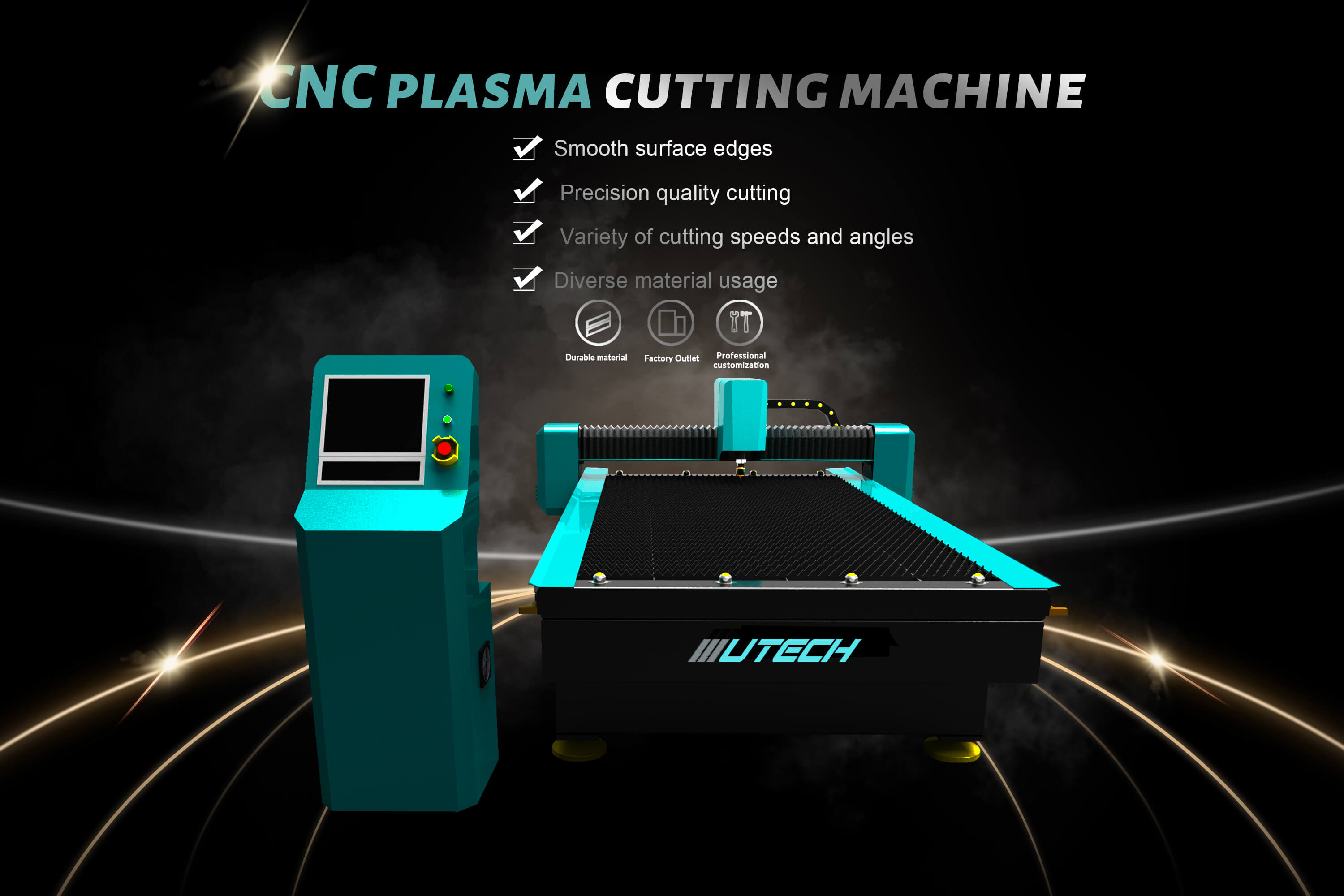 Máquina de corte por plasma CNC para chapa de acero, precio con posventa