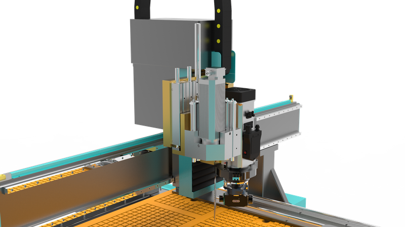 Máquina CNC ATC de 4 ejes con cabezal de perforación